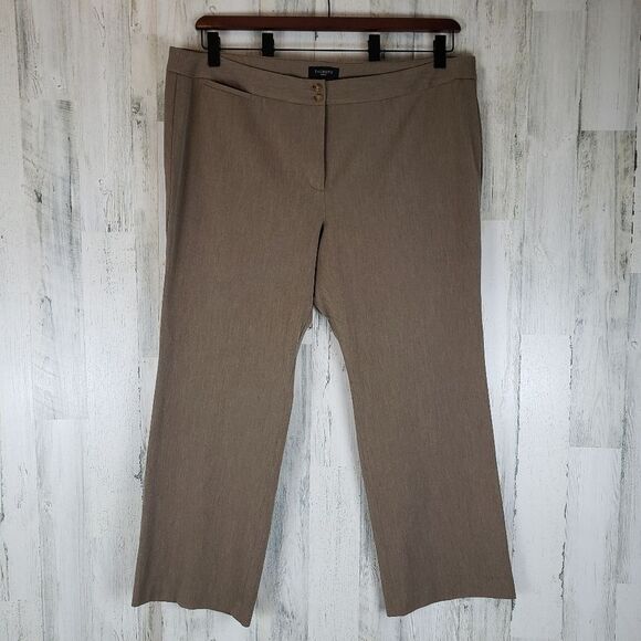 Talbots Tan Straight Leg Trousers Sz 22W - Picture 1 of 4